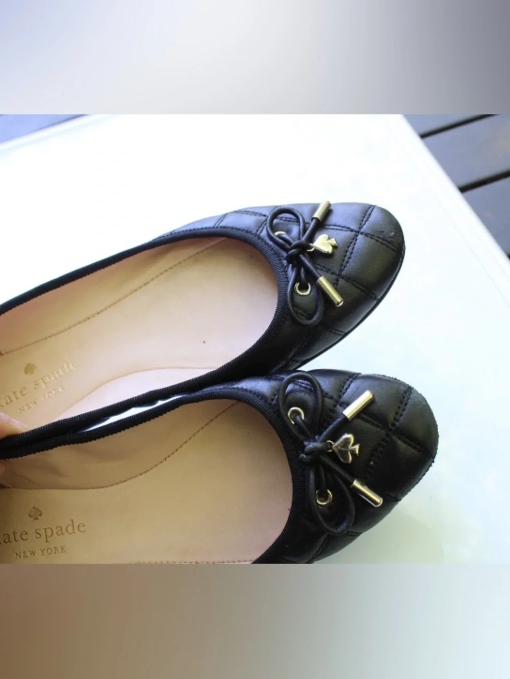 Kate Spade quilted flats Pauline